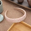 Estilo chino nuevo bordado de satén esponja alto cráneo top aros de pelo delicado satén de borde ancho cordón de pelo accesorios de pelo tarjetas de pelo al por mayor details Picture